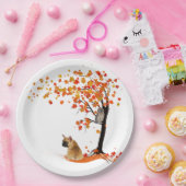 フクロウのフレンチファン私のスピリットアニマルズ ペーパープレート (パーティー)