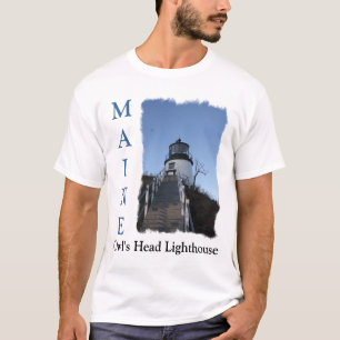 フクロウのヘッド灯台 Tシャツ