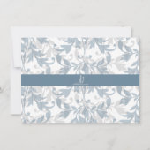 フクロウのベビーシャワー招待状、青、灰色- 830 招待状 (裏面)