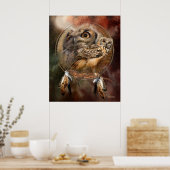 フクロウのポスターのドリームキャッチャーのシリーズ精神 ポスター (キッチン)