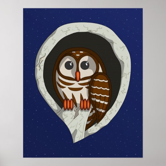 フクロウのポスターをセレネ ポスター (正面)