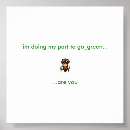 フクロウのポスター ポスター (正面)