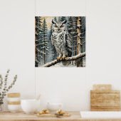 フクロウのポスター ポスター (キッチン)