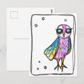 フクロウのポストカード ポストカード (正面/裏面)