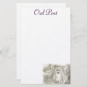 フクロウのポスト 便箋 (正面/裏面)