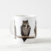 フクロウのマグカップ コーヒーマグカップ (正面左)