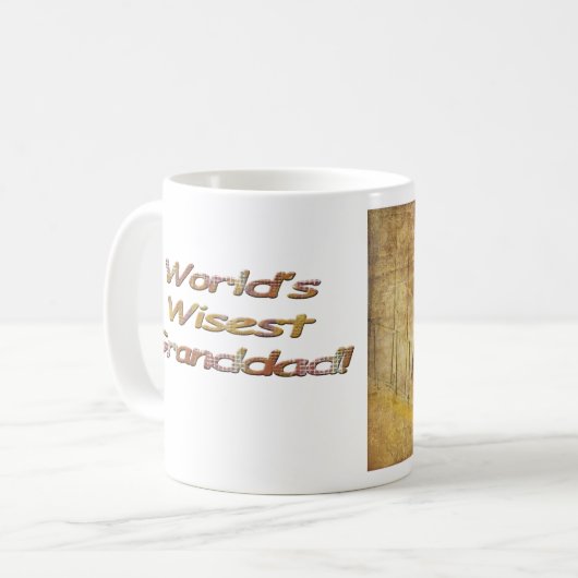 フクロウのマグ-世界でアメリカフクロウが付いている最も賢い祖父のマグ コーヒーマグカップ (正面左)