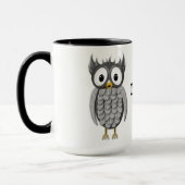 フクロウのマグ、実際に、私はやじり声を与えません! マグカップ (左)