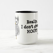 フクロウのマグ、実際に、私はやじり声を与えません! マグカップ (中央)