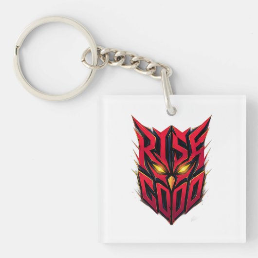 フクロウのマスクの神Tシャツ キーホルダー (正面)