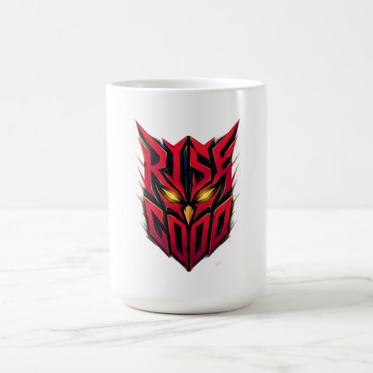 フクロウのマスクの神Tシャツ コーヒーマグカップ (中央)