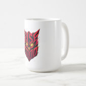 フクロウのマスクの神Tシャツ コーヒーマグカップ (正面右)