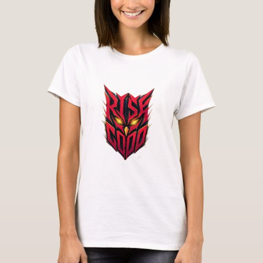 フクロウのマスクの神Tシャツ Tシャツ (正面)