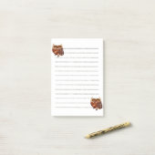 フクロウのメモ ポストイット (デスク上)