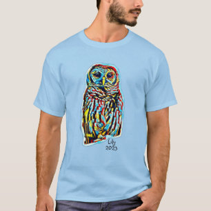 フクロウのユリ – 2023年6月23芸術品を気取った日(色) Tシャツ
