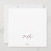 フクロウのラブレター バレンタインデー ピンクのハート付き シーズンカード (裏面)