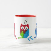 フクロウのロゴのマグ マグカップ (中央)