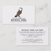 フクロウのロゴ、法律プロフェッショナル 名刺 (正面/裏面)
