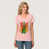 フクロウのワイシャツ Tシャツ (正面フル)