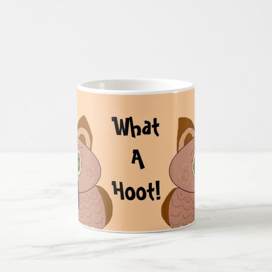 フクロウのワンポイント コーヒーマグカップ (中央)