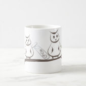 フクロウの不妊IVFのマグ コーヒーマグカップ (中央)