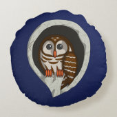 フクロウの丸い枕をセレネ ラウンドクッション (裏面)