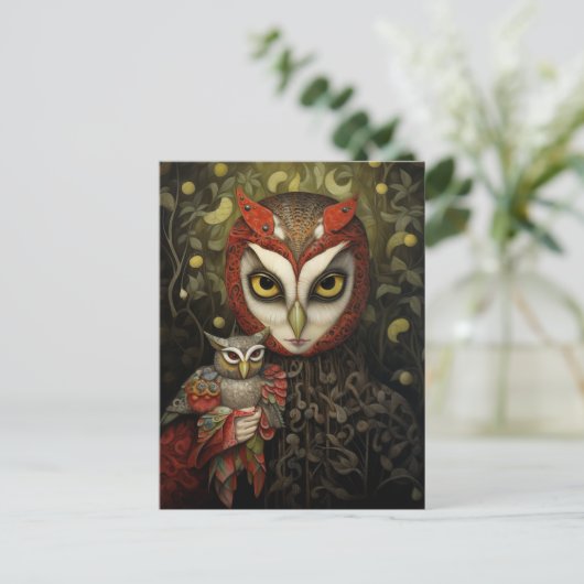 フクロウの人 ポストカード (スタンド正面)