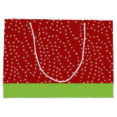 フクロウの休日のバッグを掘り進むこと ラージペーパーバッグ (裏面)