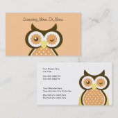 フクロウの個別指導の名刺 名刺 (正面/裏面)