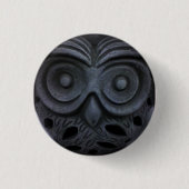 フクロウの像 缶バッジ (正面)