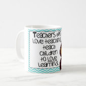 フクロウの先生のマグ コーヒーマグカップ (正面左)