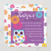 『フクロウの光』 招待状 (正面/裏面)