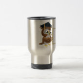 フクロウの免状の証明書の背景 トラベルマグ (中央)