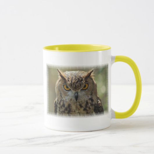 フクロウの写真のコーヒー・マグ マグカップ (右)