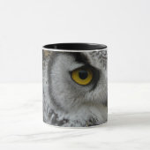 フクロウの写真の上の豪華な終わり マグカップ (中央)