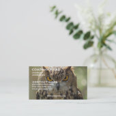 フクロウの写真の名刺 名刺 (スタンド正面)