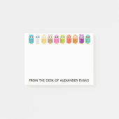 フクロウの列 ポストイット (正面)