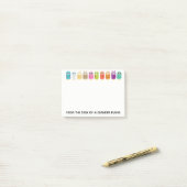 フクロウの列 ポストイット (デスク上)