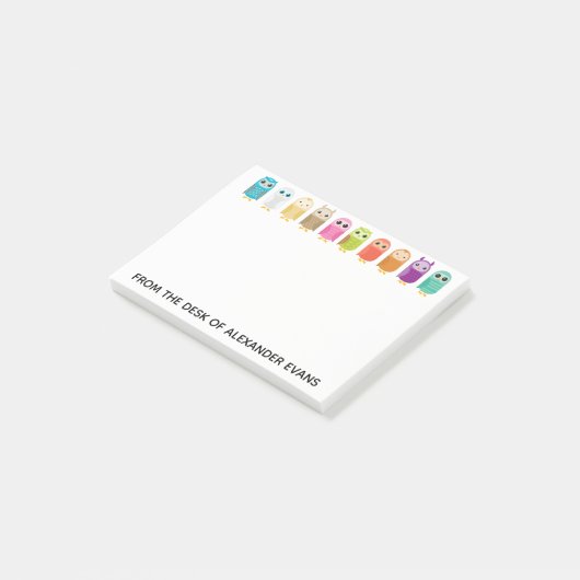 フクロウの列 ポストイット (アングル)