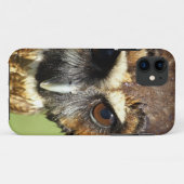 フクロウの動物の鳥の自然公園の木の調和の運命 Case-Mate iPhoneケース (裏面(横))