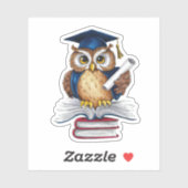 フクロウの卒業 シール (シート)