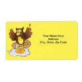 フクロウの卵ラベル ラベル (正面)