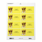 フクロウの卵ラベル ラベル (フルシート)