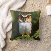 フクロウの叫び声:夜の美しい クッション (ブランケット)