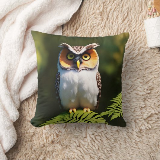 フクロウの叫び声:夜の美しい クッション (ブランケット)