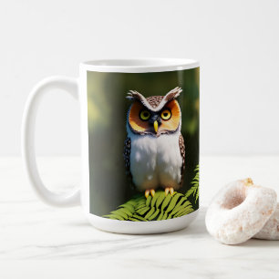 フクロウの叫び声：夜の美しい コーヒーマグカップ