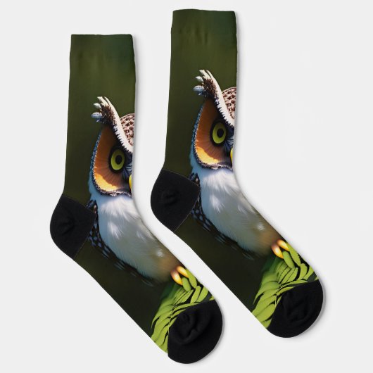 フクロウの叫び声：夜の美しい ソックス (右)