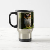 フクロウの叫び声：夜の美しい トラベルマグ (左)