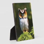 フクロウの叫び声：夜の美しい フォトプラーク (側面)