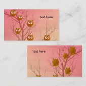 フクロウの名刺のテンプレート 名刺 (正面/裏面)